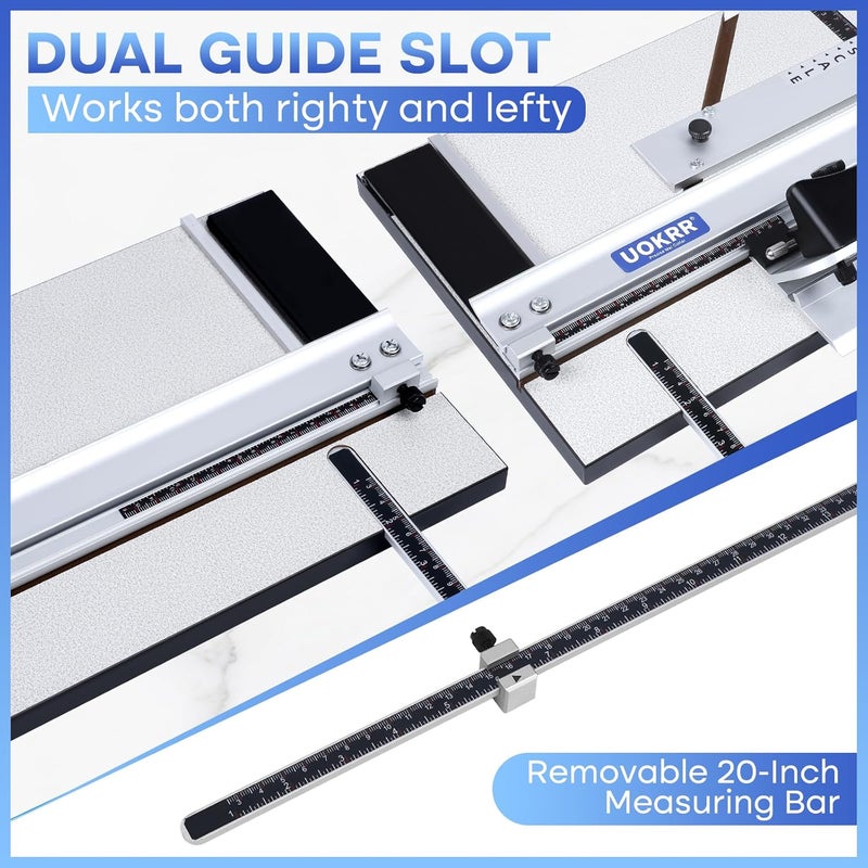 UOKRR 32in Compact Mat Cutter, Ideal for Right & Left-Handed, High Precision Mat Board Cutter with Bevel and Straight Cutting Heads, Easily Make Picture Frames, DIY Projects - Image 3